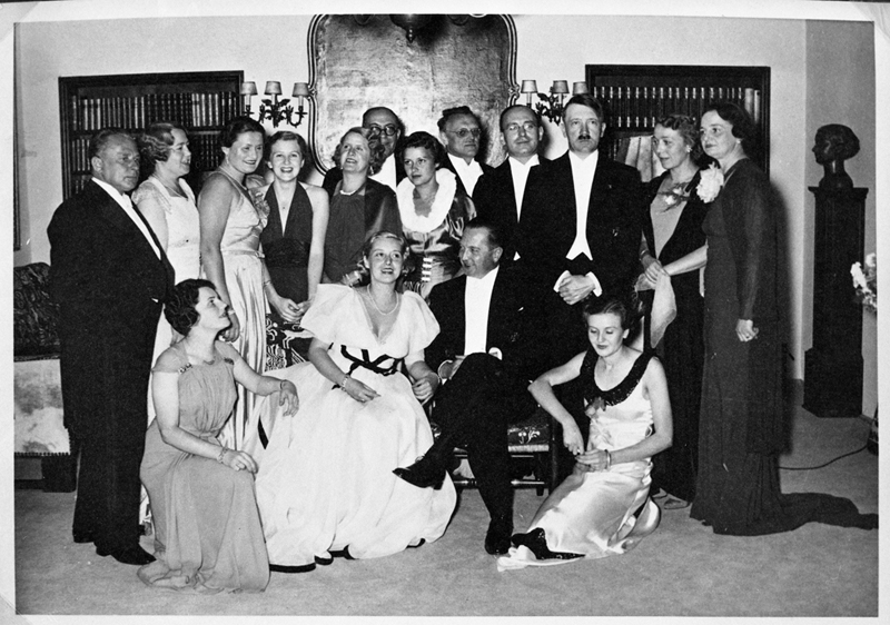 Adolf Hitler at the wedding of Marion Schönemann, a friend of Eva Braun, in Munich; from Eva Braun's albums (heinrich Hoffmann photo)